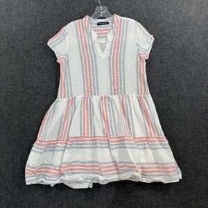 Pietro Brunelli Dress Women's XS White Striped Maternity Swing Tiered Sundress